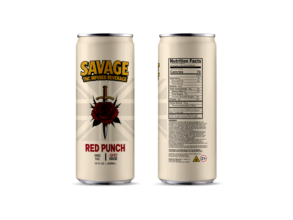 Savage Hemp THC-Infused Beverage Red Punch