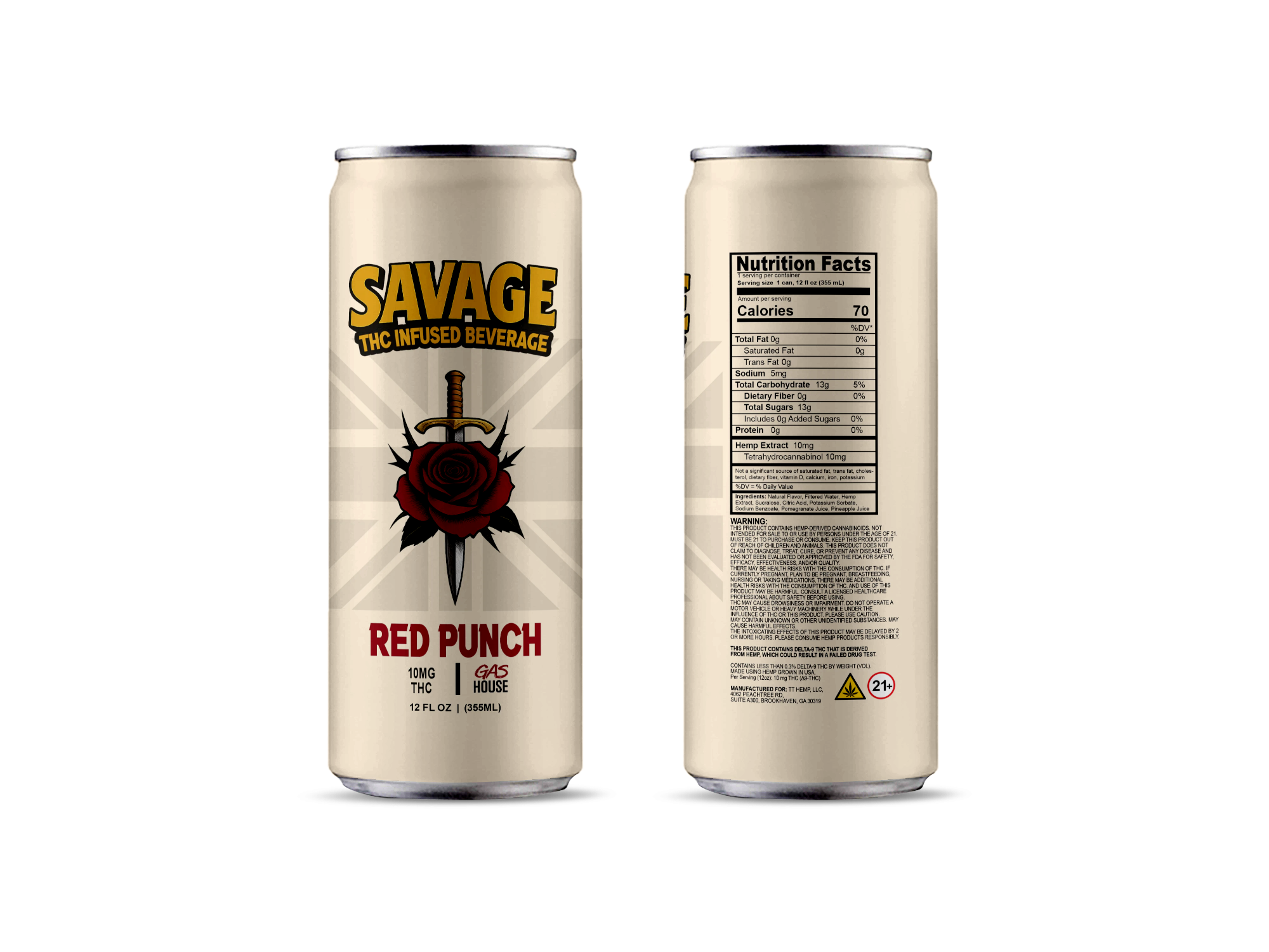 Savage Hemp THC-Infused Beverage Red Punch